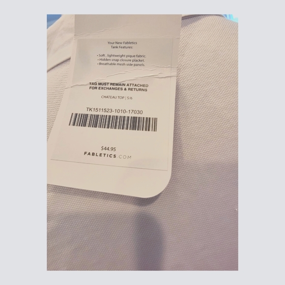 NWT Fabletics Tank Workout Top Small White - Picture 4 of 4